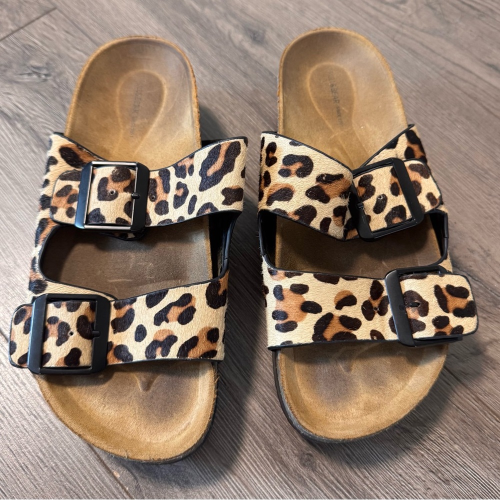 Pull & Bear Leopard Print Platform Sandals
